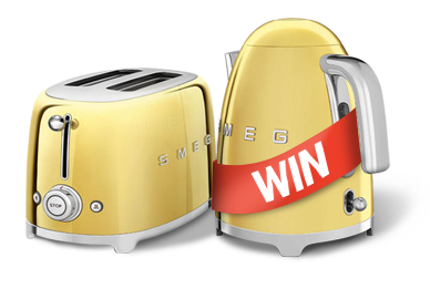 Win a Gold Smeg kettle and toaster