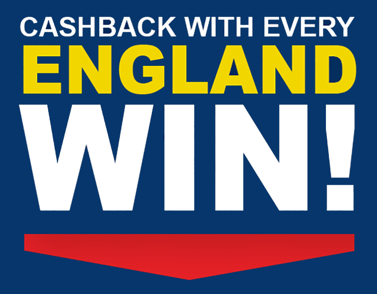 Cashback with every England win in Euro 2016